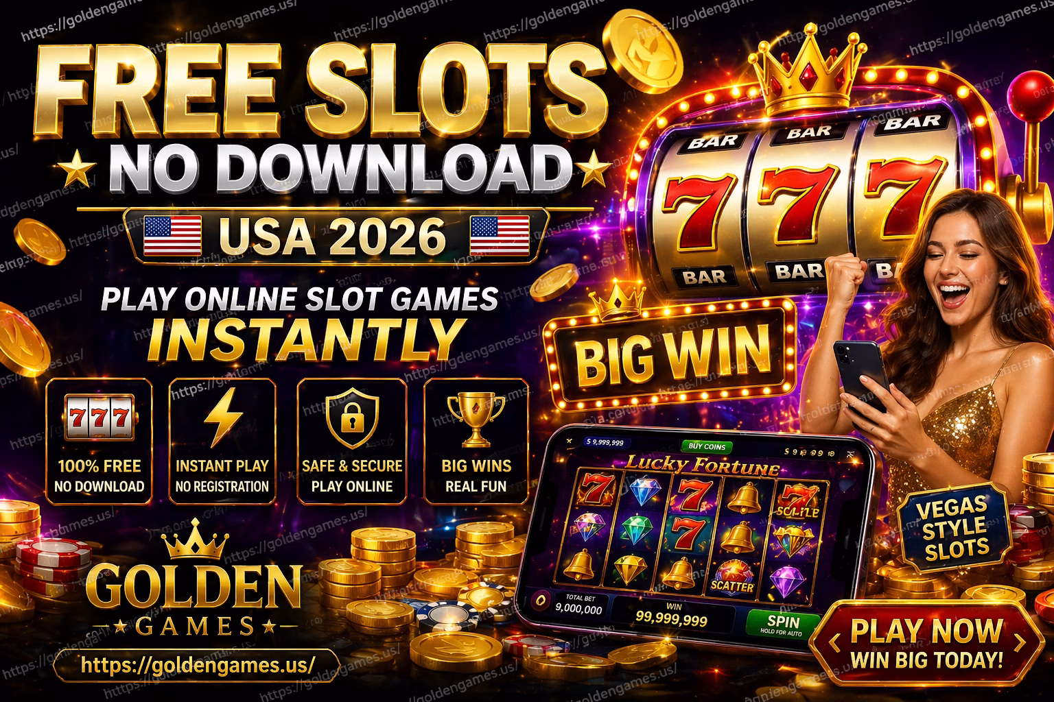 Free Slots No Download USA 2026 Play Instantly Online