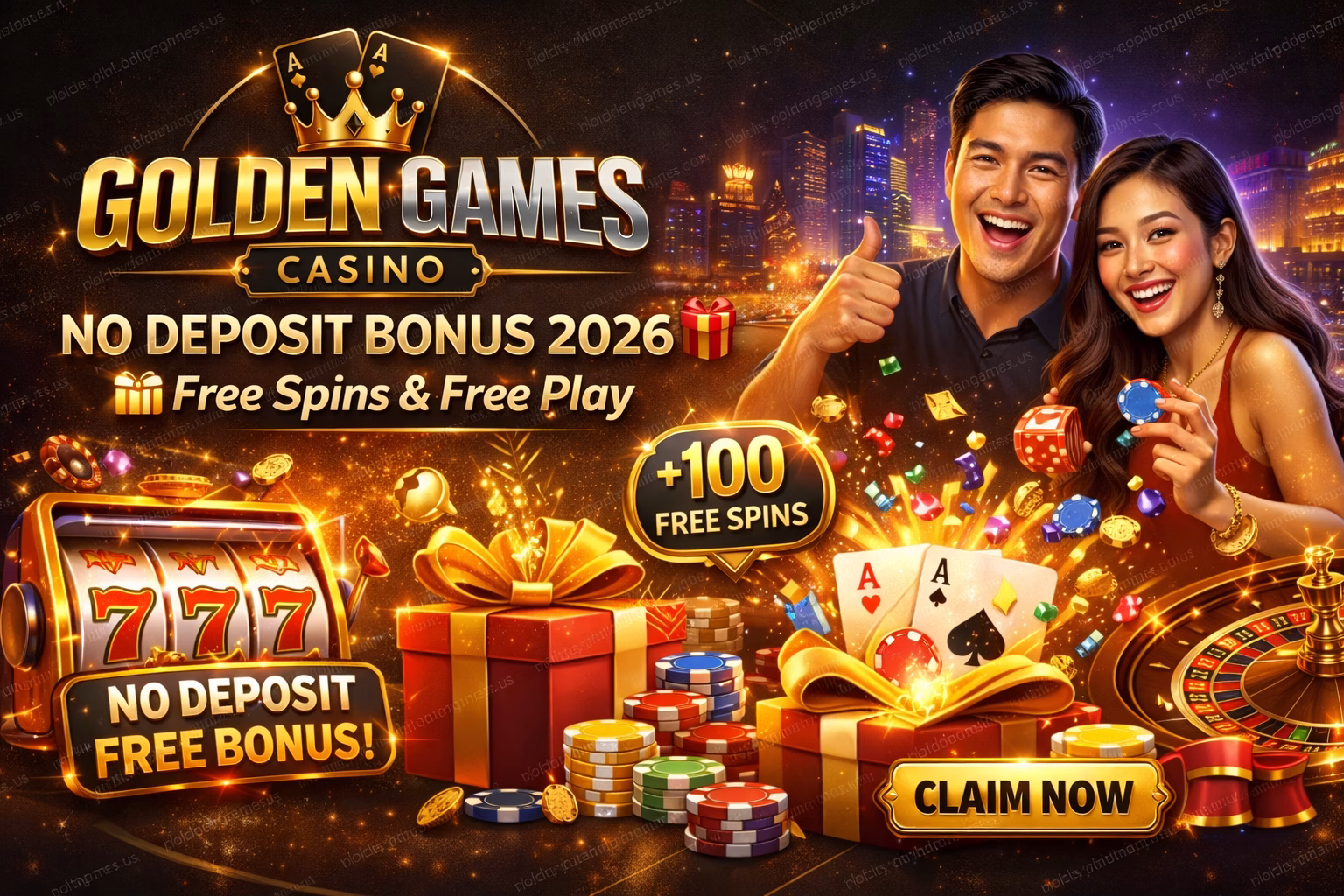 Golden Games Casino No Deposit Bonus 2026 🎁 Free Spins & Free Play Guide