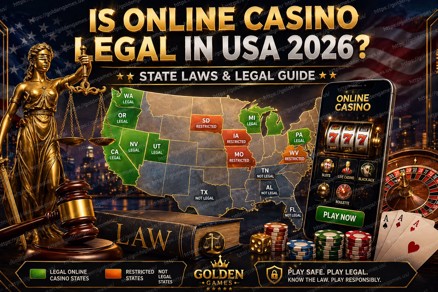 Is Online Casino Legal in USA 2026 Full State Guide
