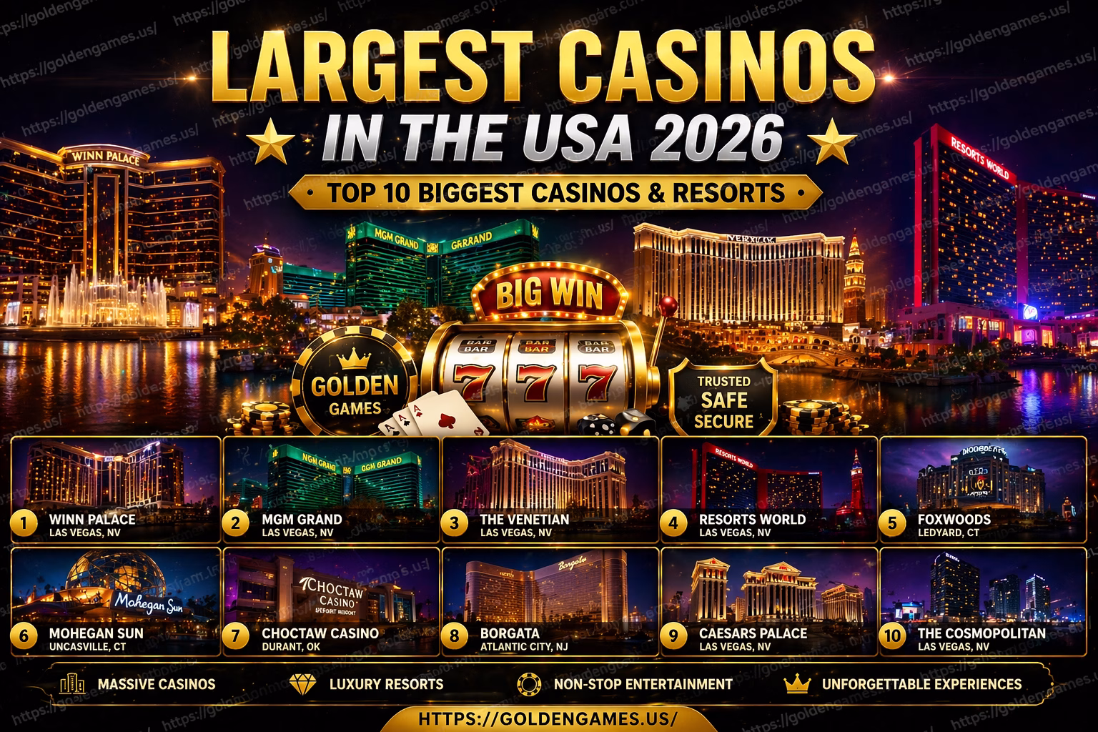 Largest Casinos in the USA 2026 Top 10 Biggest Casino Resorts