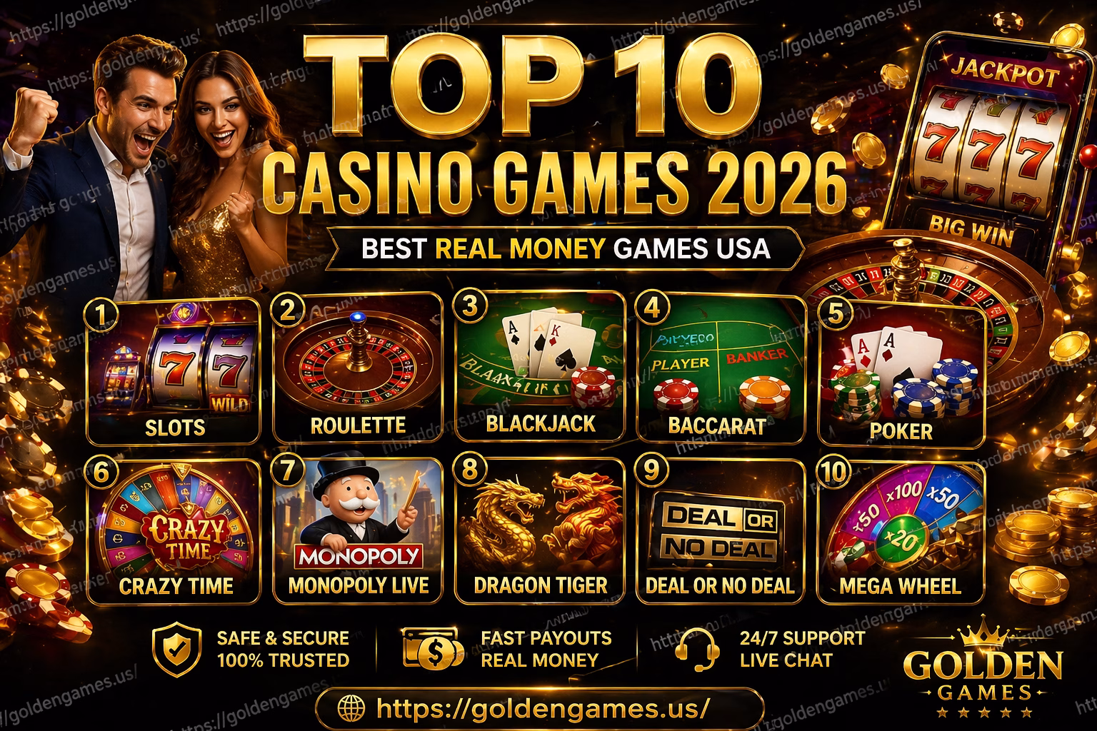 Top 10 Casino Games 2026 Best Real Money Games in USA